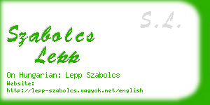 szabolcs lepp business card